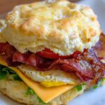 Bacon Sandwich on Plate